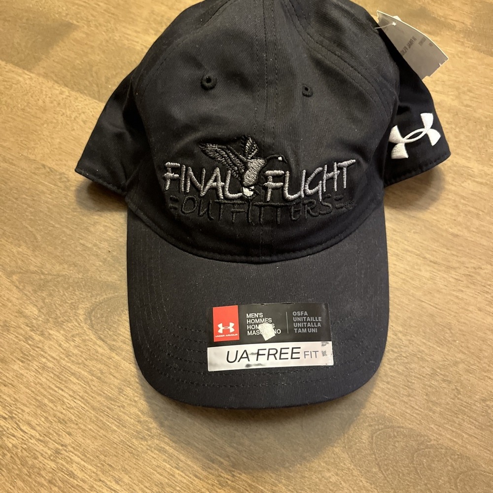 Final Flight Outfitters Baseball Cap Black Under Armour Chino Hat New